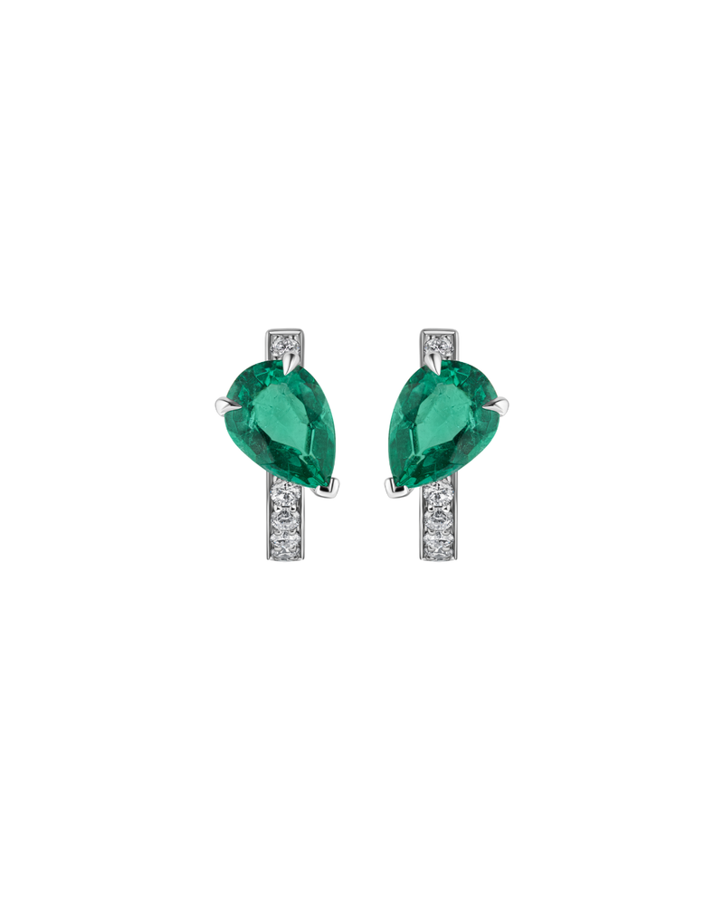 Val Emerald Mini Hoops