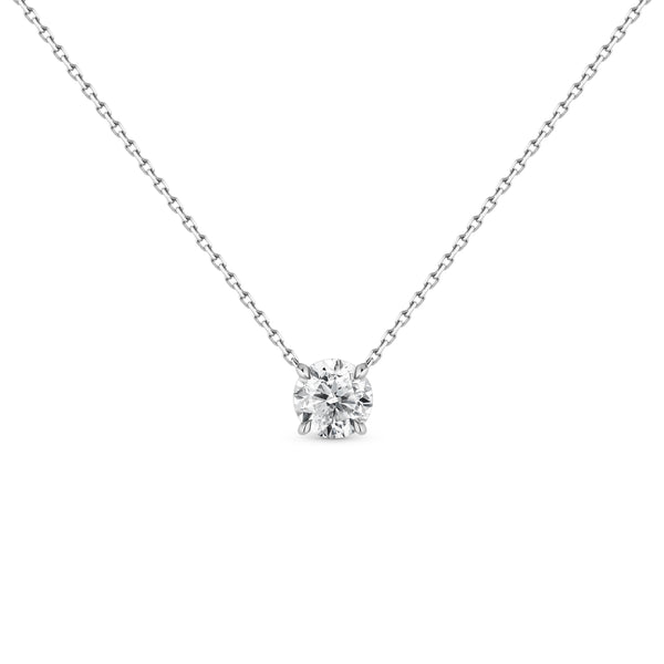 Round Solitaire Necklace