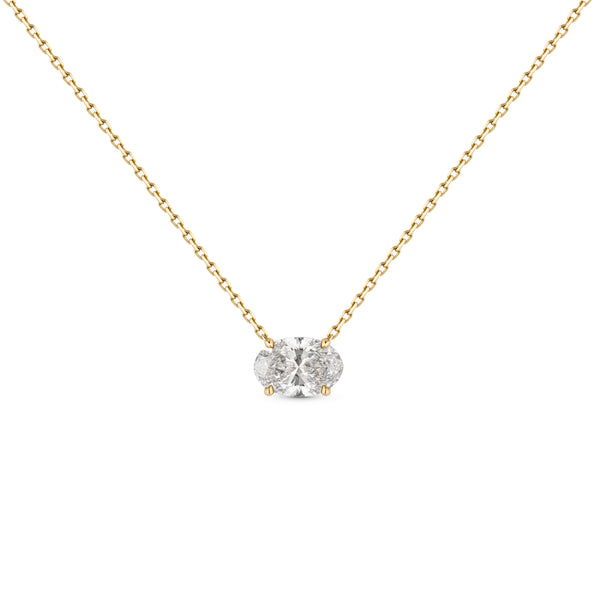 Oval Solitaire Necklace