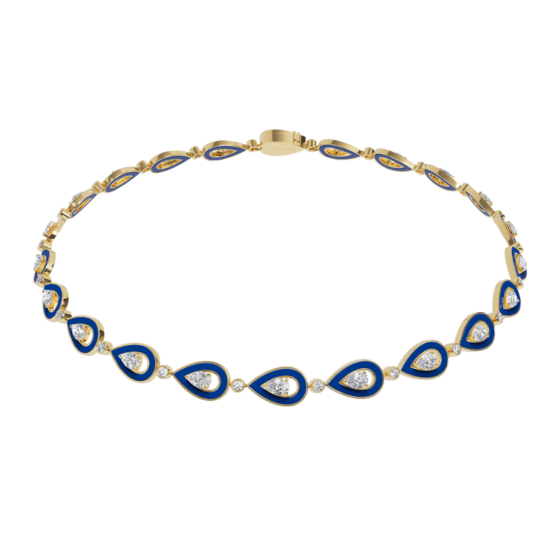 LAPIS LAZULI FULL MOTIF SYGNA NECKLACE - Dimont Jewelry