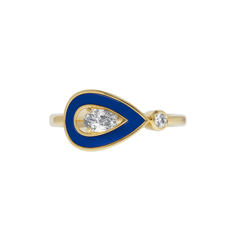 LAPIS LAZULI ONE MOTIF SYGNA RING - Dimont Jewelry