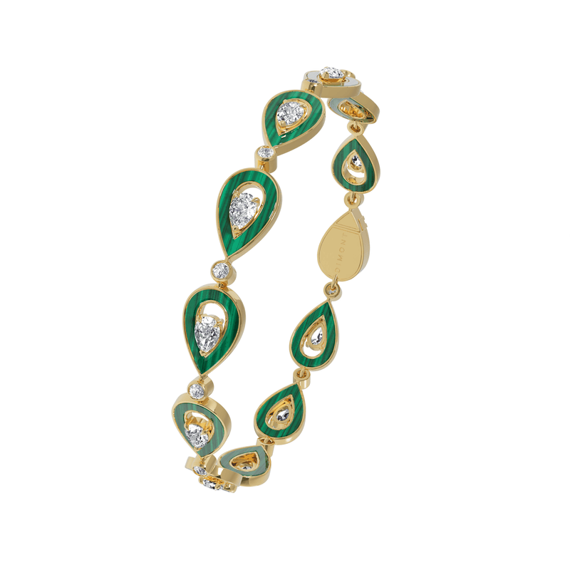 MALACHITE FULL MOTIF SYGNA BRACELET - Dimont Jewelry