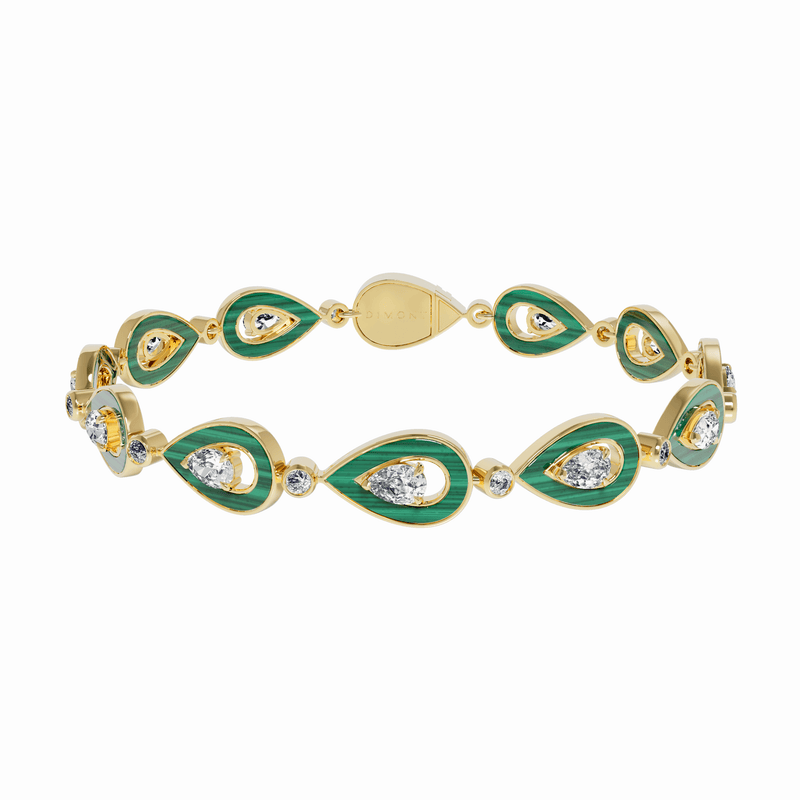MALACHITE FULL MOTIF SYGNA BRACELET - Dimont Jewelry