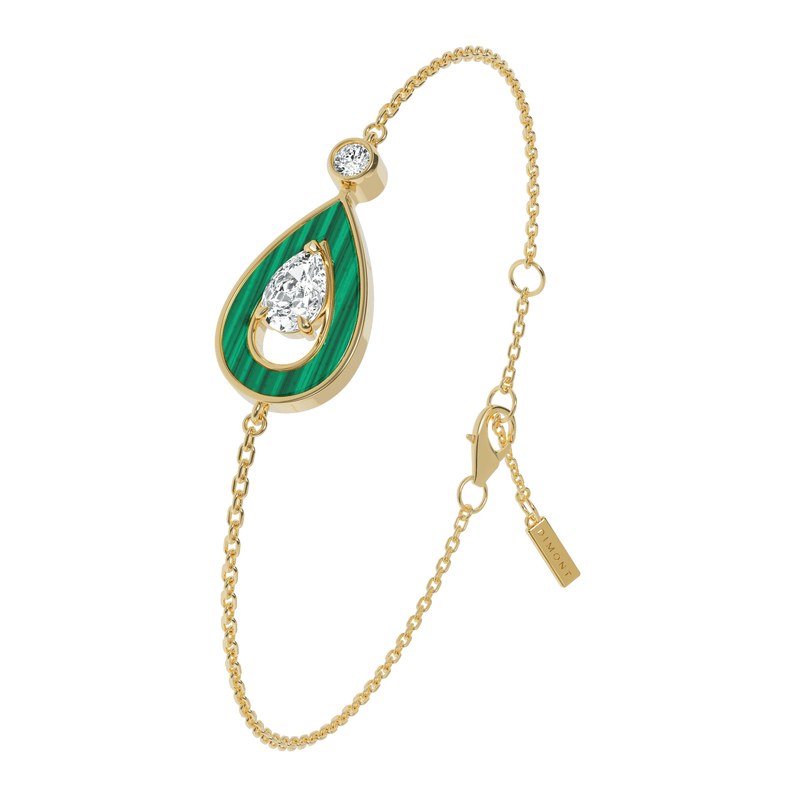 MALACHITE ONE MOTIF SYGNA BRACELET - Dimont Jewelry