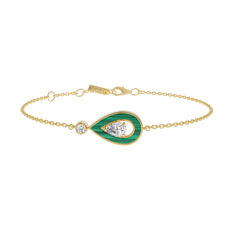 MALACHITE ONE MOTIF SYGNA BRACELET - Dimont Jewelry