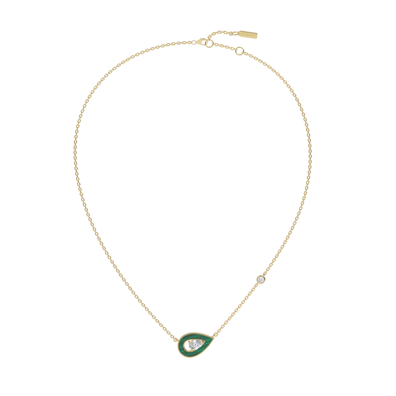 MALACHITE SINGLE MOTIF SYGNA NECKLACE - Dimont Jewelry