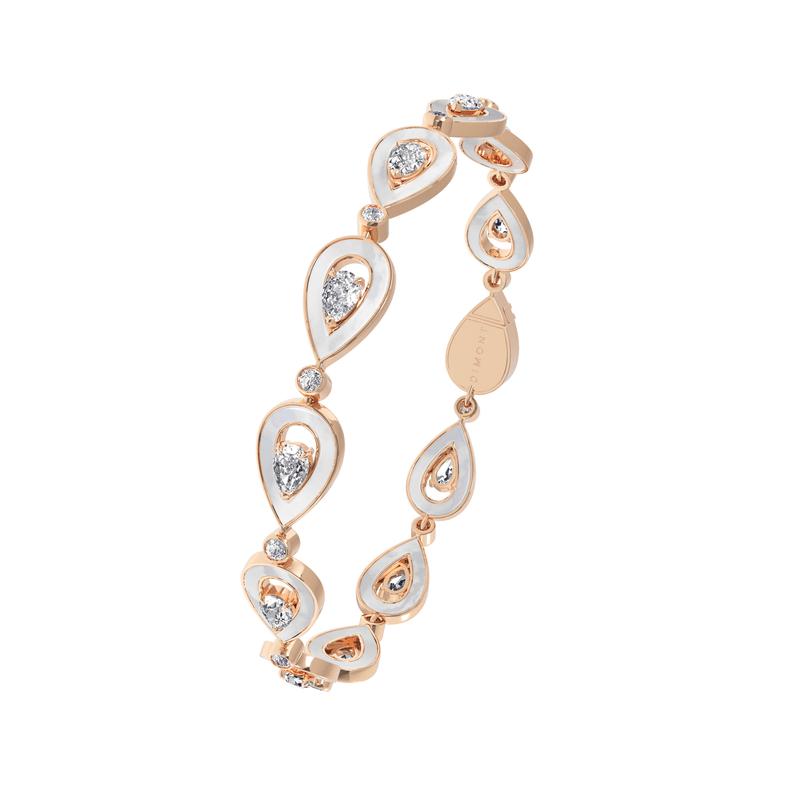MOTHER OF PEARL FULL MOTIF SYGNA BRACELET - Dimont Jewelry