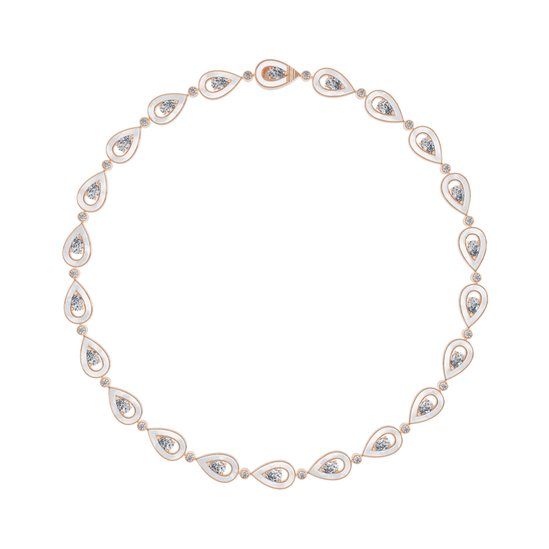 MOTHER OF PEARL FULL MOTIF SYGNA NECKLACE - Dimont Jewelry