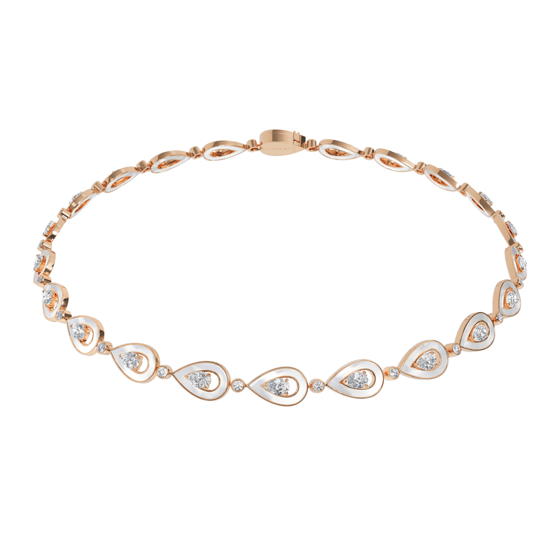 MOTHER OF PEARL FULL MOTIF SYGNA NECKLACE - Dimont Jewelry