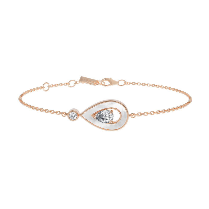 MOTHER OF PEARL ONE MOTIF SYGNA BRACELET - Dimont Jewelry