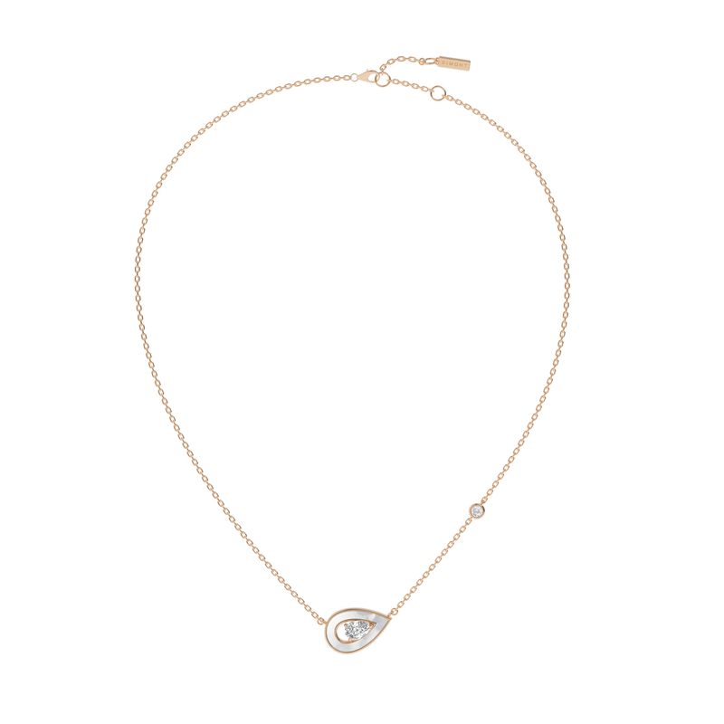 MOTHER OF PEARL SINGLE MOTIF SYGNA NECKLACE - Dimont Jewelry