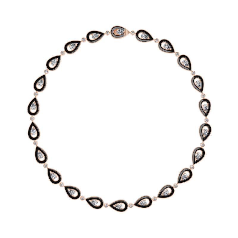 ONYX FULL MOTIF SYGNA NECKLACE - Dimont Jewelry