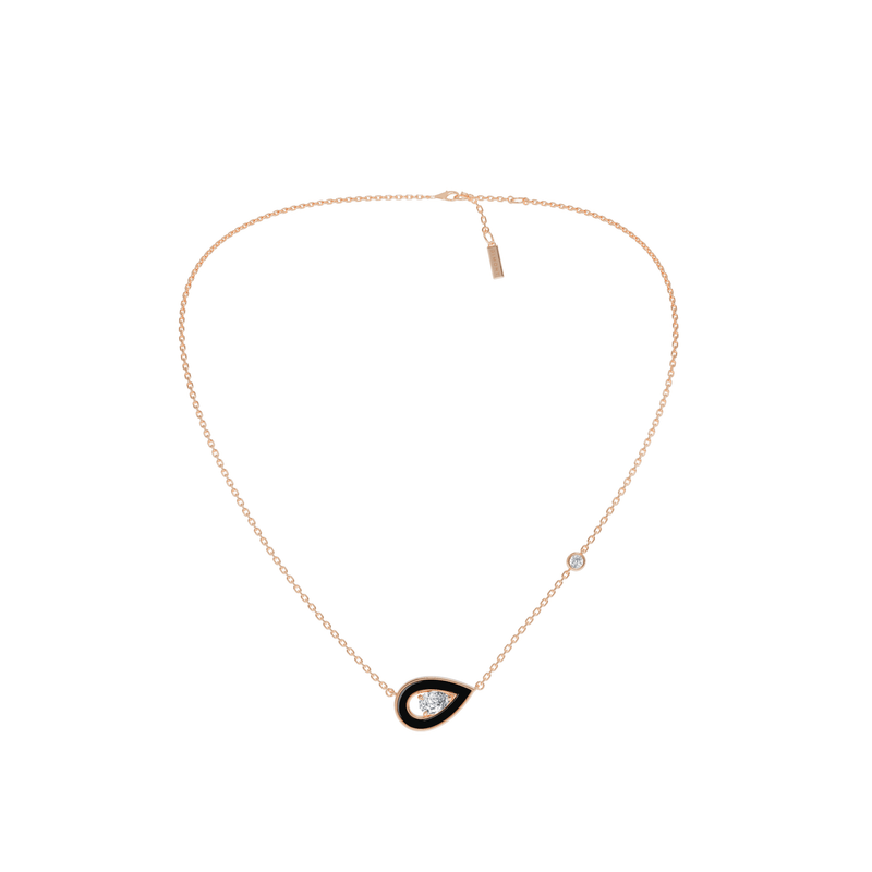 ONYX SINGLE MOTIF SYGNA NECKLACE - Dimont Jewelry