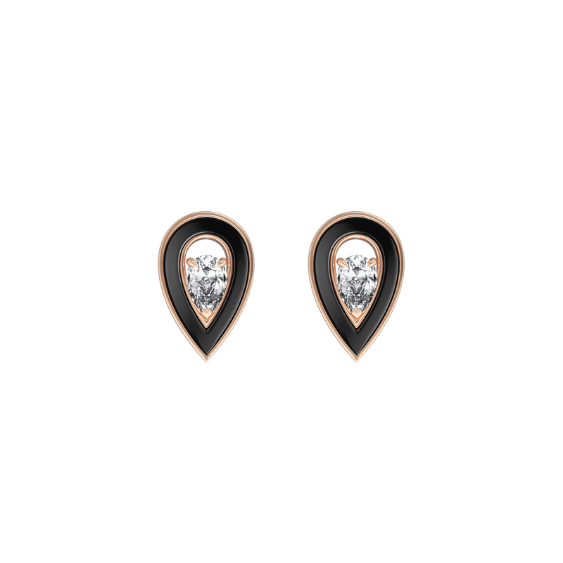 ONYX SMALL SYGNA EARRINGS - Dimont Jewelry