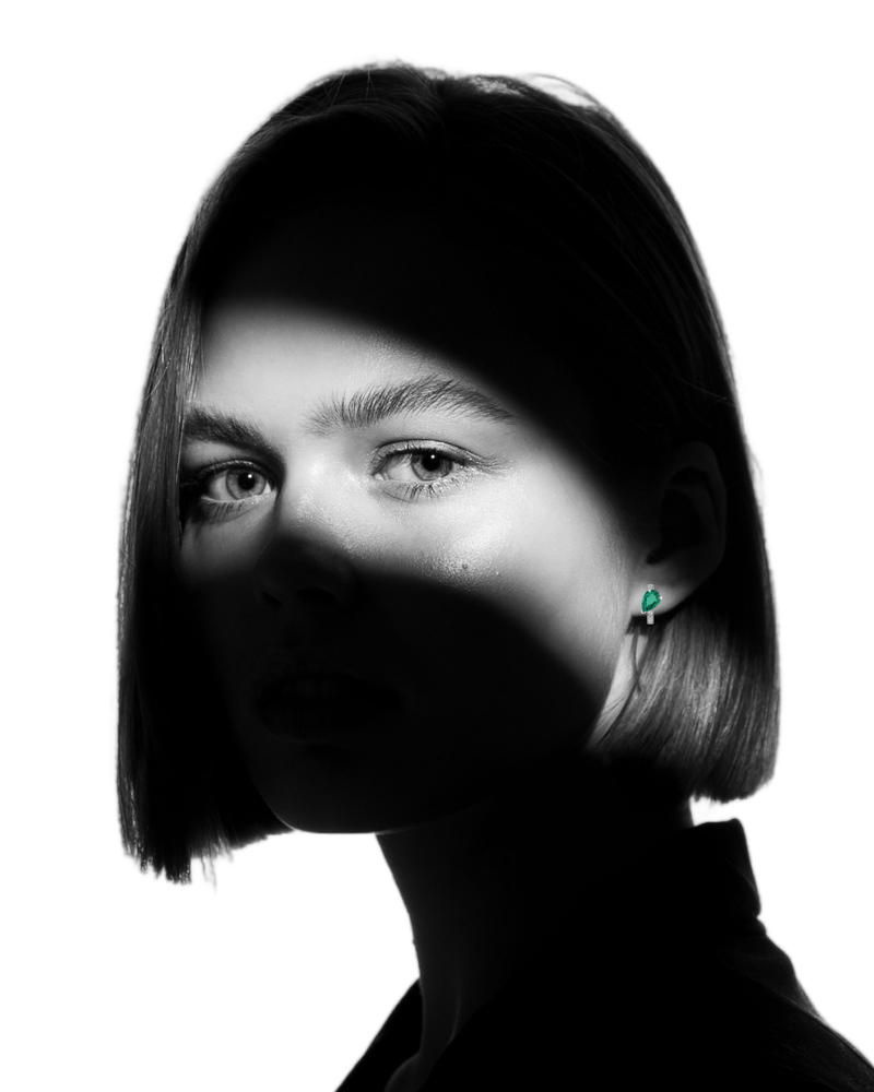 Val Emerald Mini Hoops - Dimont Jewelry